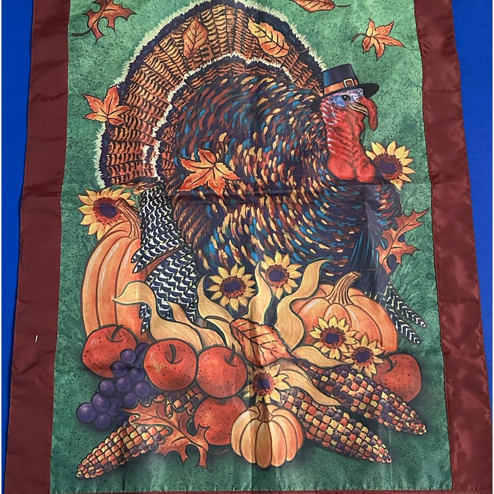 Beth O Bryant Thick Nylon Thanksgiving Harvest Fall Garden Yard Flag